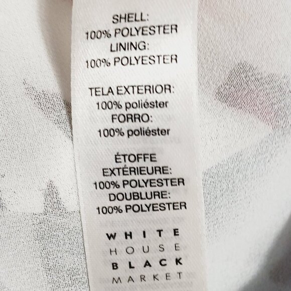 White House Black Market Size 6 Floral Top, Long Sleeve, Back w/ Draping, Boho - Picture 15 of 16